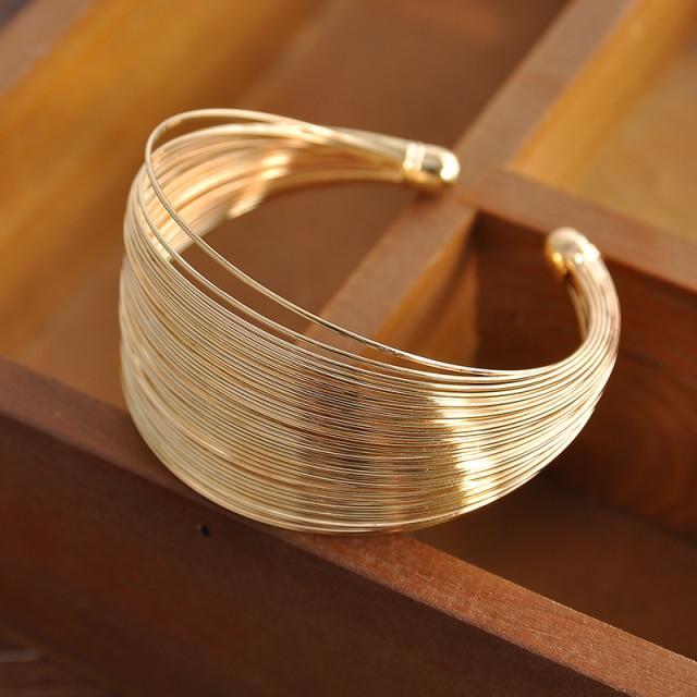 Bracelet Indien Manchette Or