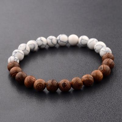Bracelet Tibétain Bois Blanc