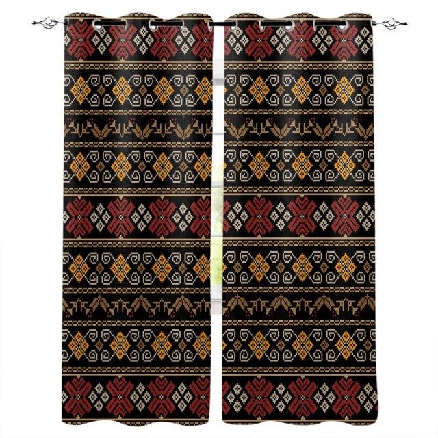 Rideau Double Indien Mosaique