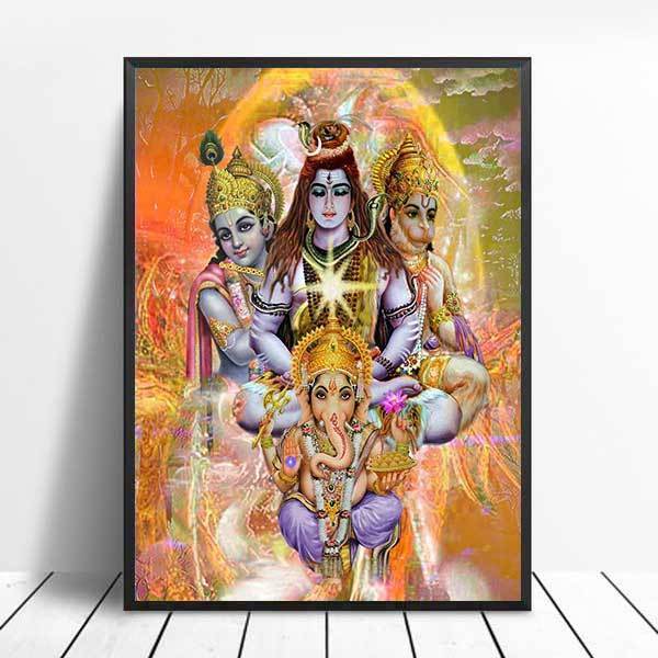 Poster Indien Shiva Éléphant