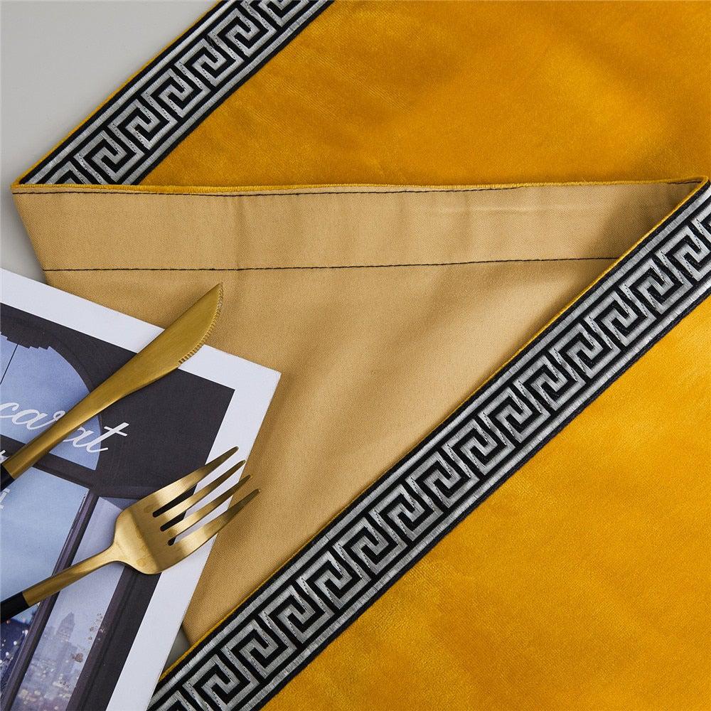 Chemin de Table Doré Tissu