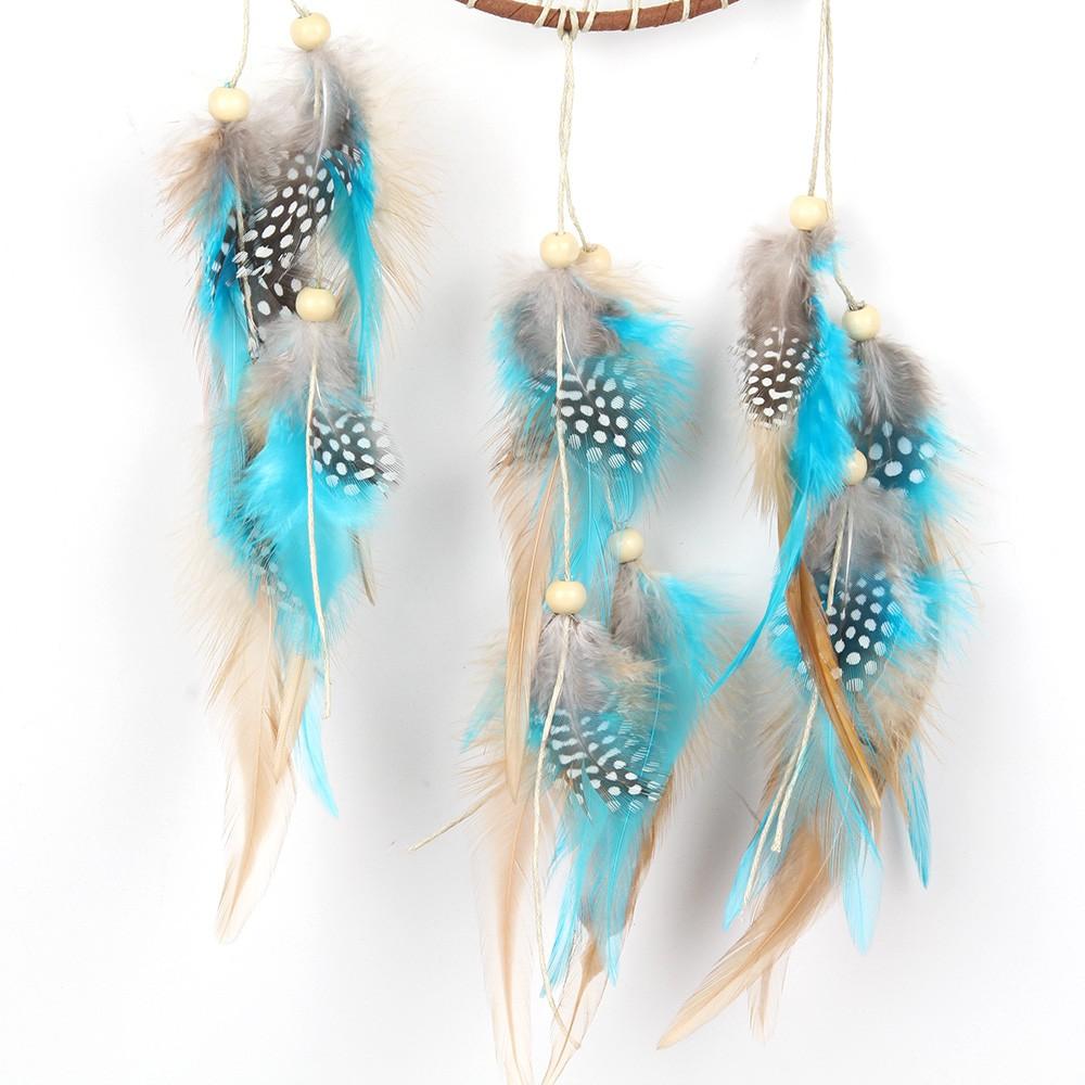 Attrape-rêve Artisanal en Plumes turquoises