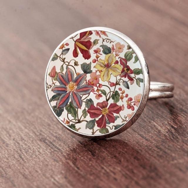 Bague Indienne Fleur Argent