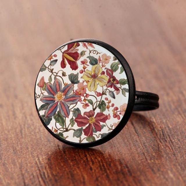 Bague Indienne Fleur Noir