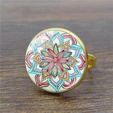 Bague Indienne Hibiscus Or