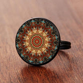 Bague Indienne Mandala Noir