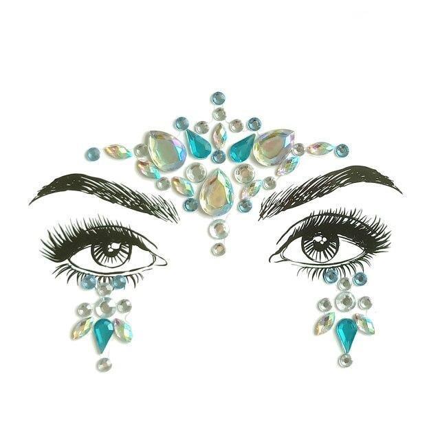 Bindi Indien Autocollant Cristal