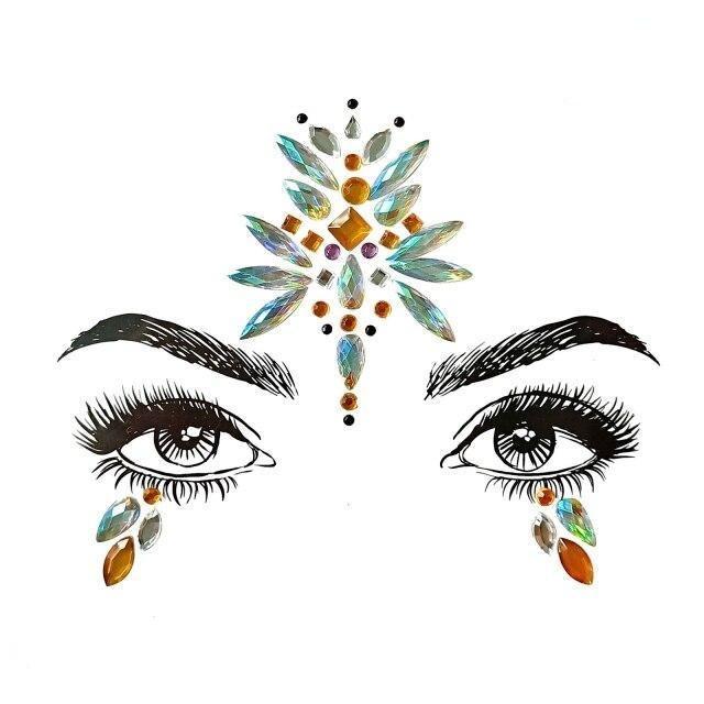 Bindi Indien Autocollant Papillon