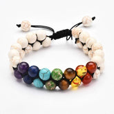 Bracelet 7 Chakras 2 Rangées