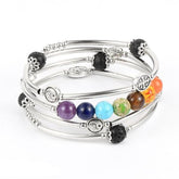 Bracelet 7 Chakras Argent