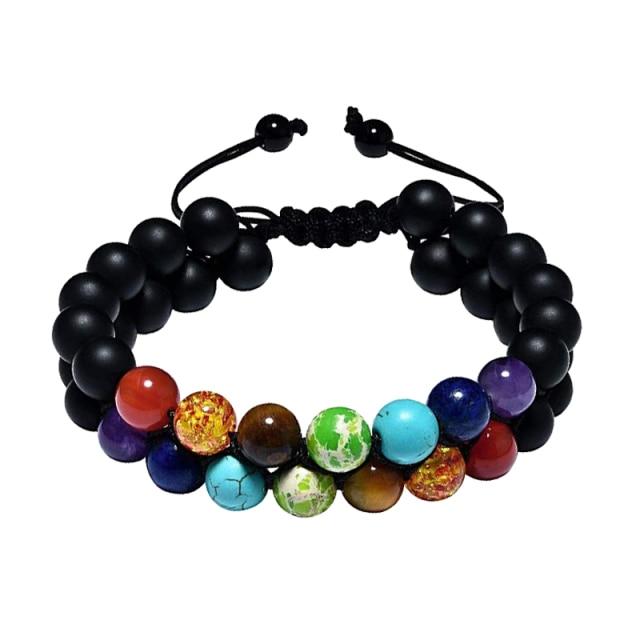 Bracelet 7 Chakras Double