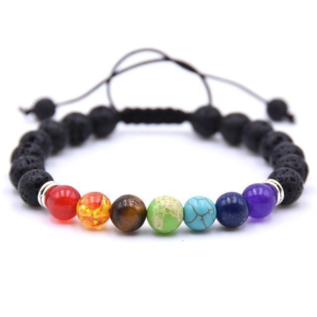 Bracelet 7 Chakras Noir