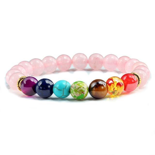 Bracelet 7 Chakras Pierre de Lave Purifié