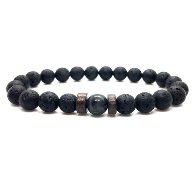 Bracelet Tibétain "Chakras" Obsidienne