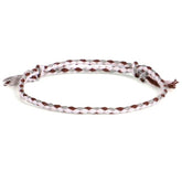 Bracelet Tibétain Marron & Blanc "Fil"