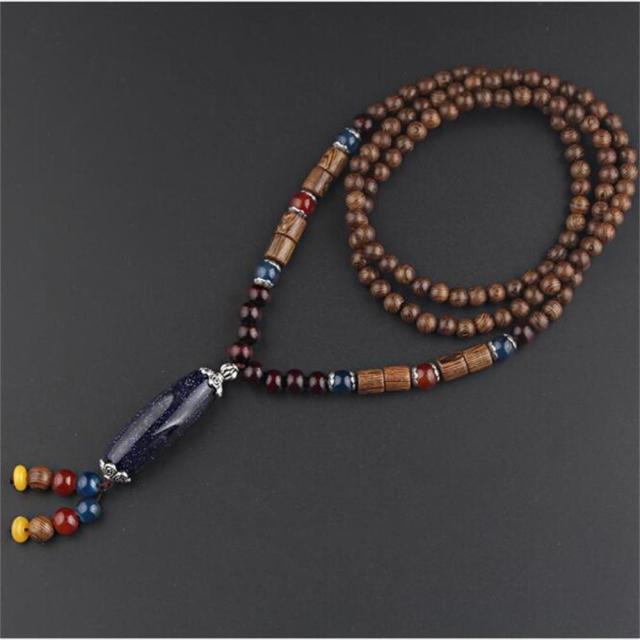 Collier Mala Pierre Ocre