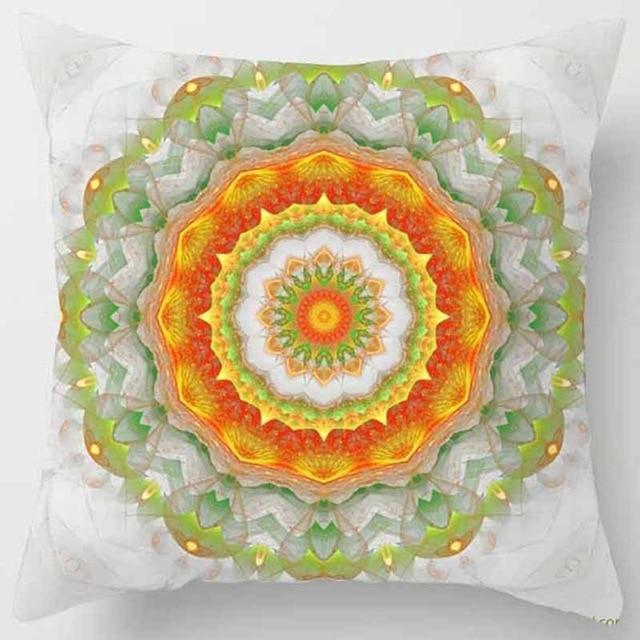 Coussin Indien Mandala Blanc