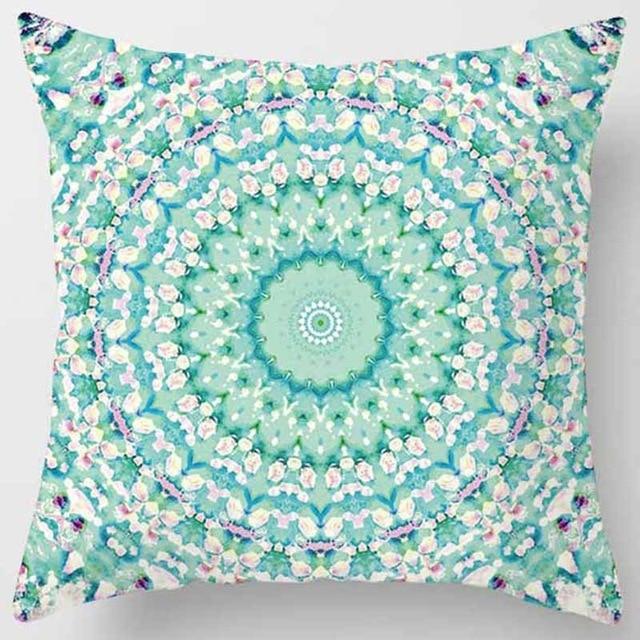 Coussin Indien Mandala Vert