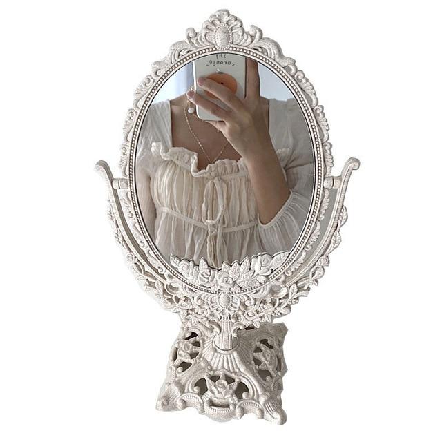 Miroir Argenté Style Oriental