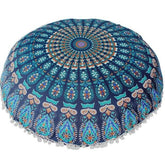 Pouf Indien 80 x 80 Bleu