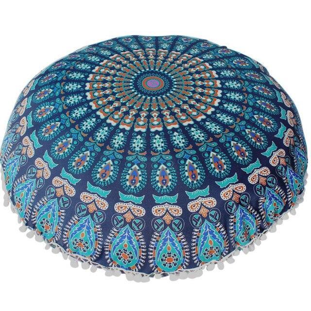 Pouf Indien 80 x 80 Bleu