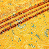 Tissu Indien Jacquard Jaune