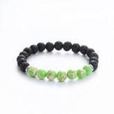 Bracelet 7 Chakras Pierres Vertes 12 mm