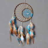 Attrape-rêve Artisanal en Plumes turquoises